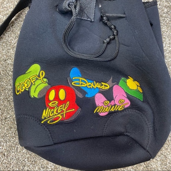 Disney Land Resort Black Tote Travel Bag Character Names on Hats Mickey Minnie - Picture 7 of 8